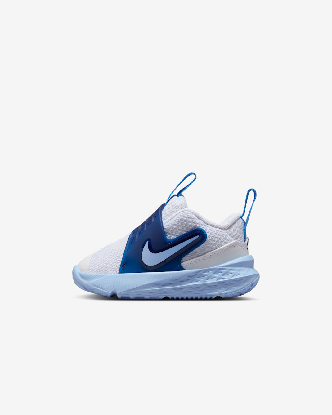 Nike Team Hustle D 12 Baby/Toddler Shoes - White/Psychic Blue/Midnight Navy/University Blue