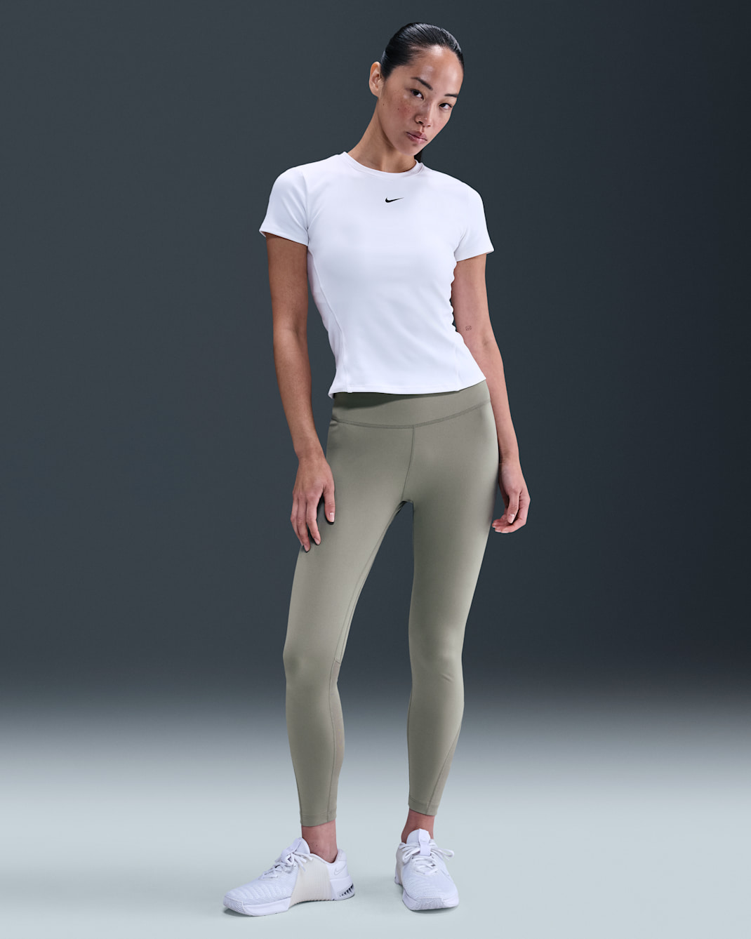 Nike One Women's High-Waisted 7/8 Leggings - Light Army/White