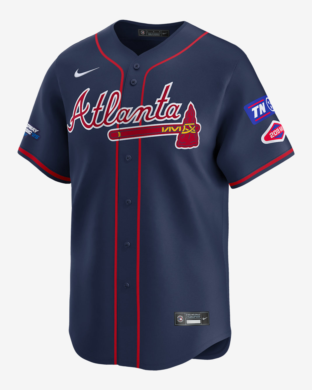 Atlanta Braves Bristol Men's Nike Dri-FIT ADV MLB Limited Jersey - Navy