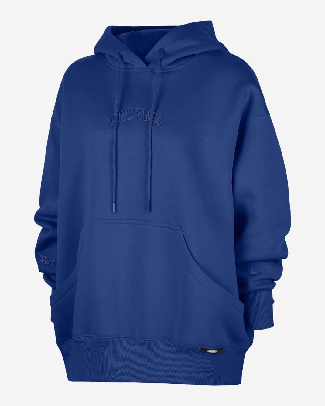 Sudadera con capucha Phoenix Fleece Nike de la NBA premium New York Knicks City Edition - Mujer - Azul enérgico
