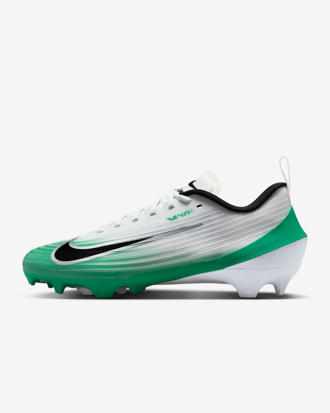 Nike Vapor Speed 3 Football Cleats - White/Stadium Green/Metallic Silver/Black