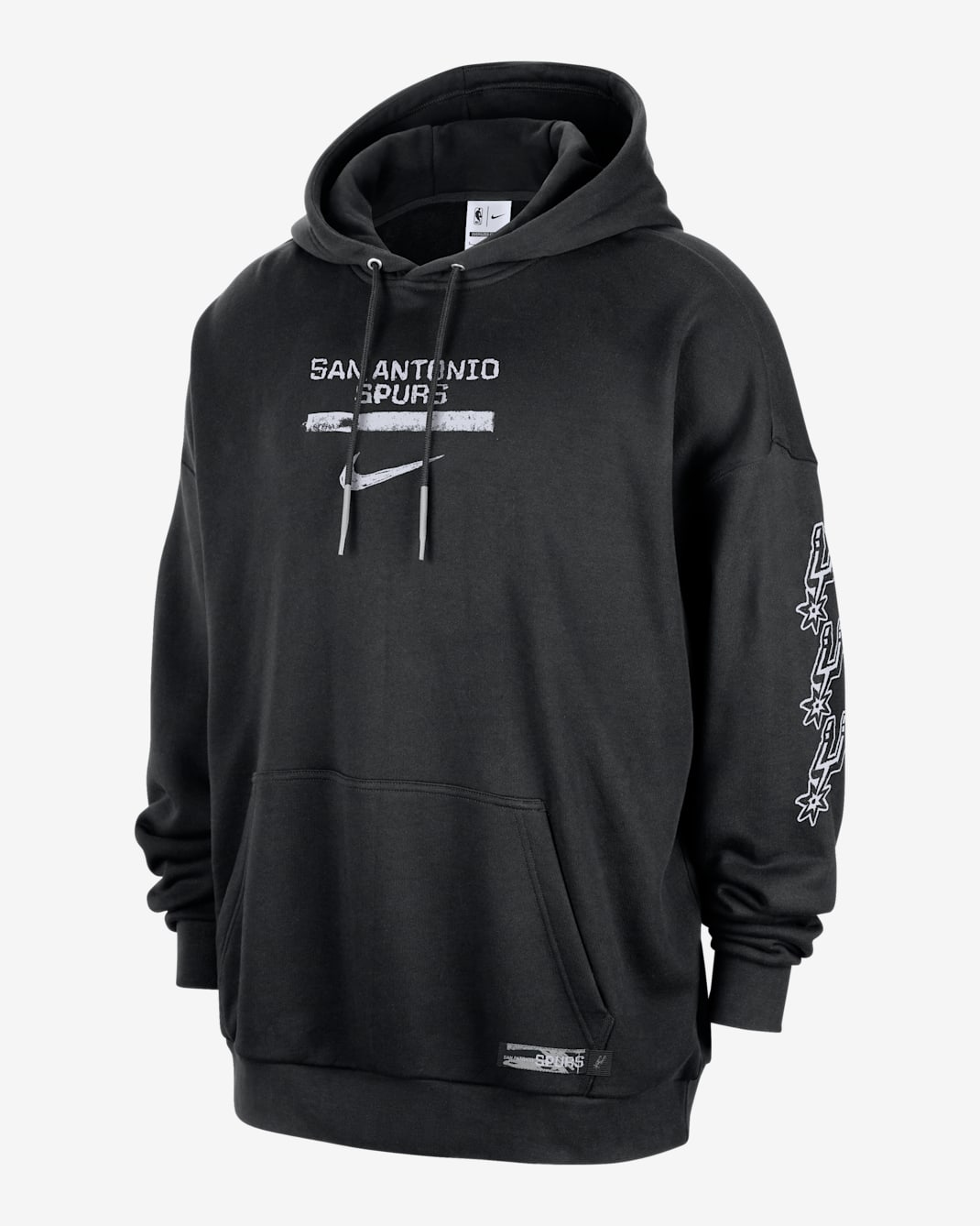 Sweat à capuche Jordan NBA Club Premium San Antonio Spurs Courtside pour homme - Noir/Flat Silver