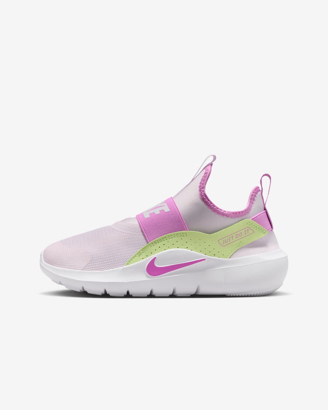 Tenis de correr para niños grandes Nike Flex Runner 4 - Violeta claro/Lima líquida claro/Blanco/Magenta claro