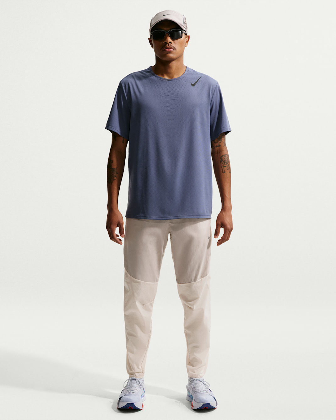 Vevd Nike Stride Repel-løpebukse til herre - Cream II/Birch/Natural