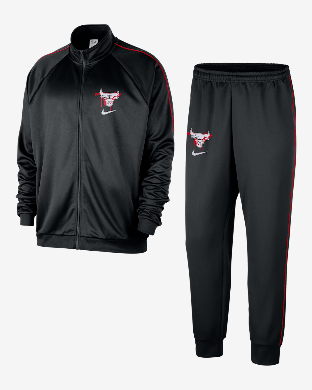 Fato de treino Nike NBA Club Peak Chicago Bulls Courtside para homem - Preto/Vermelho University