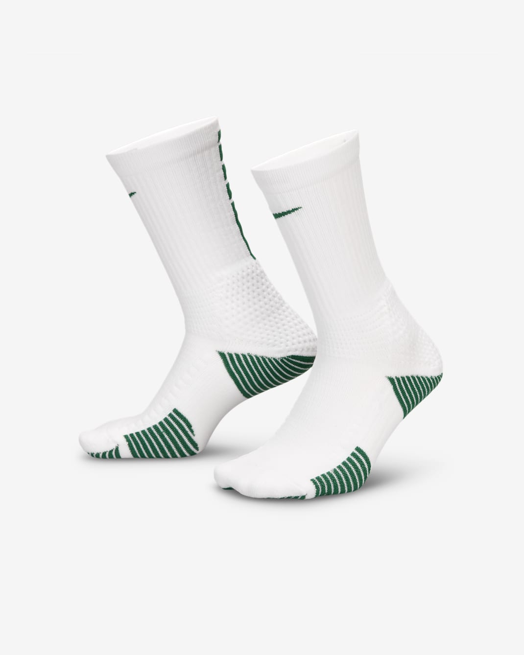 Nike Elite 2.0 Cushioned Crew Socks (1 Pair) - White/Gorge Green/Gorge Green