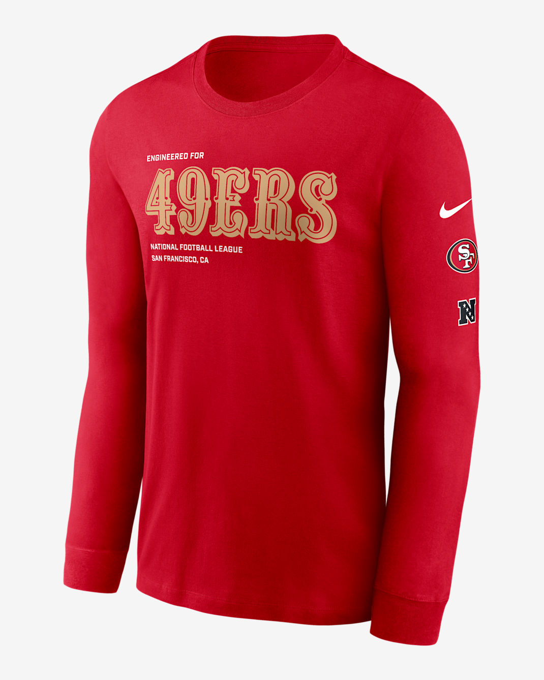 San Francisco 49ers Play To Win Essential Men's Nike NFL Long-Sleeve T-Shirt - Red