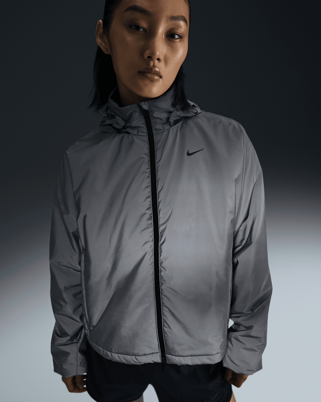 Nike Running Division Women's Therma-FIT Reflective Running Jacket - Black/Silver