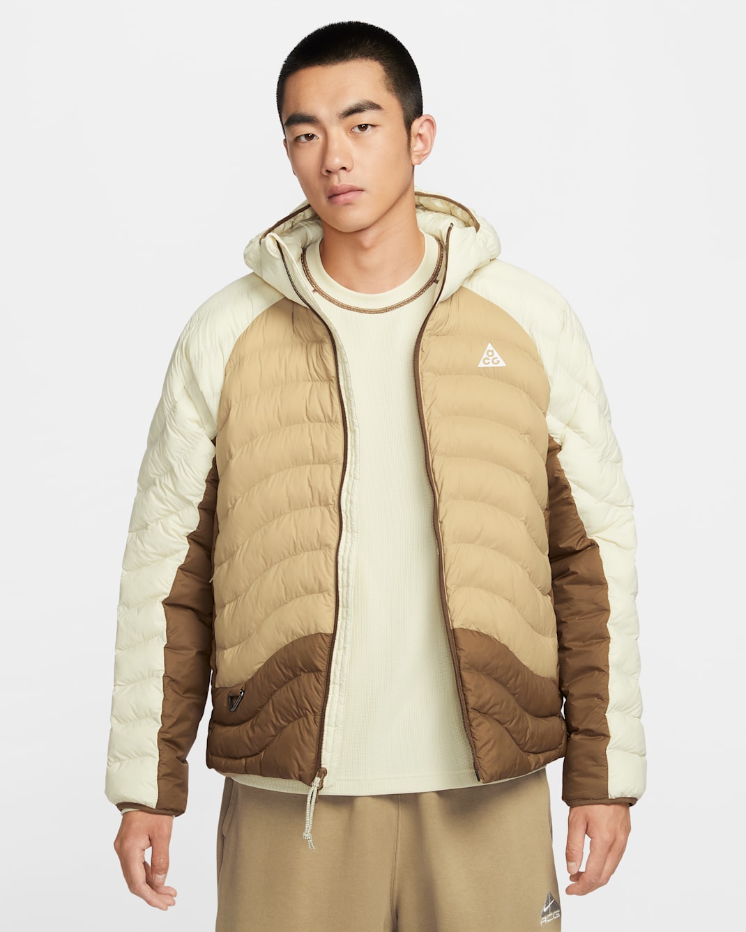 나이키 ACG '라바 플로우' 남성 써마 핏 ADV 재킷 - 라이트 카키/라이트 카키/파라슈트 베이지/서밋 화이트