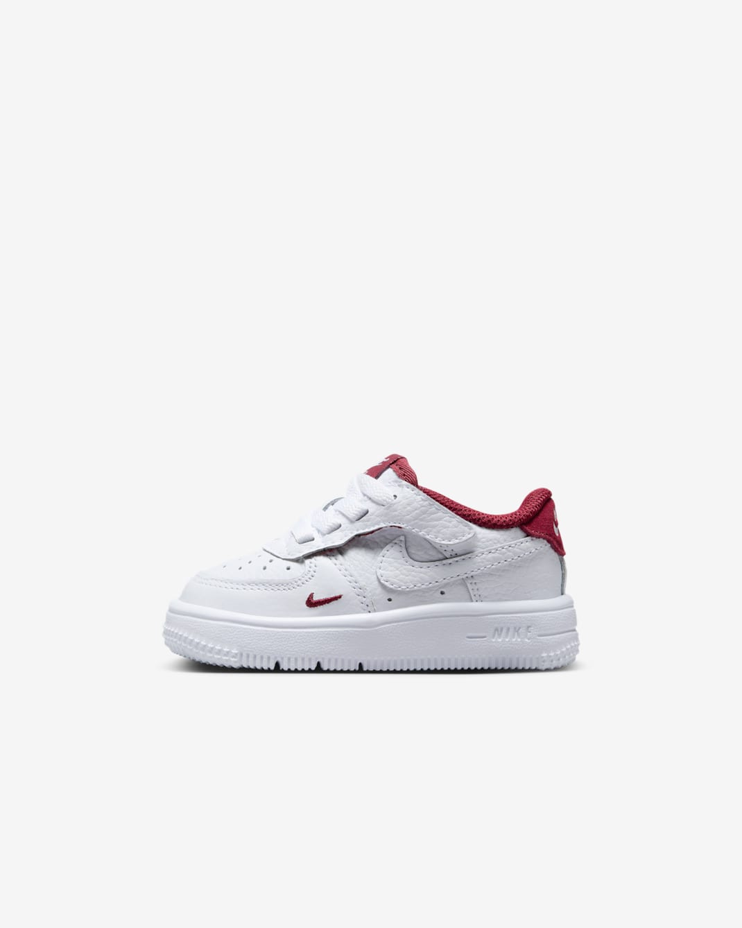 Nike Force 1 Low LV8 EasyOn Baby/Toddler Shoes - White/Team Red/White