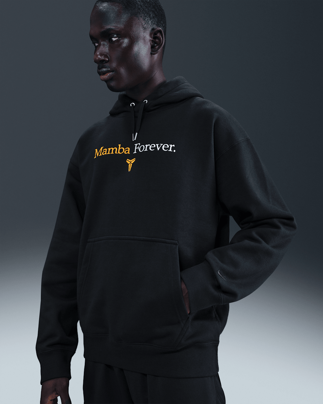 Kobe Men's Fleece Hoodie - Black/University Gold
