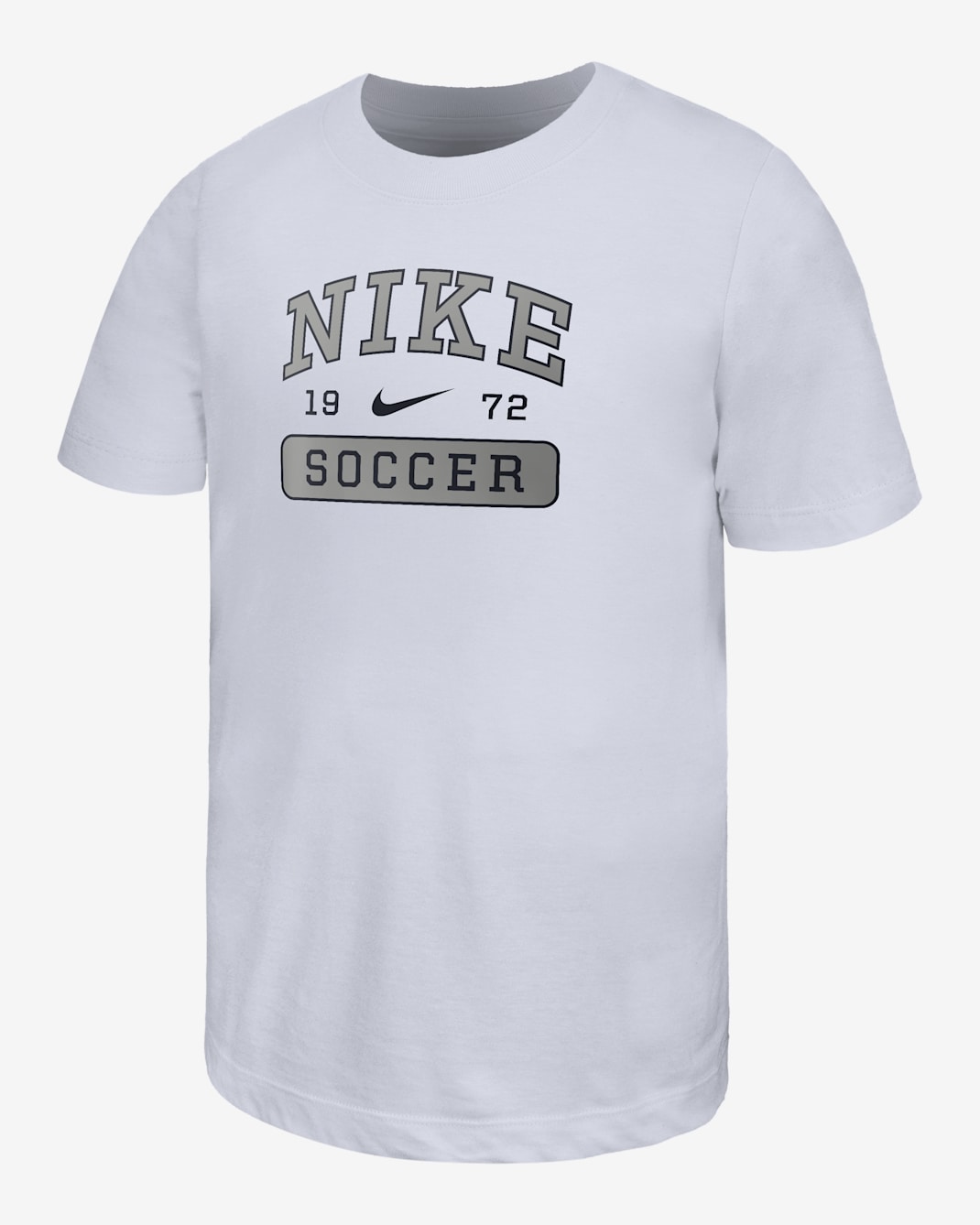 Playera de fútbol para niños talla grande Nike Swoosh - Blanco
