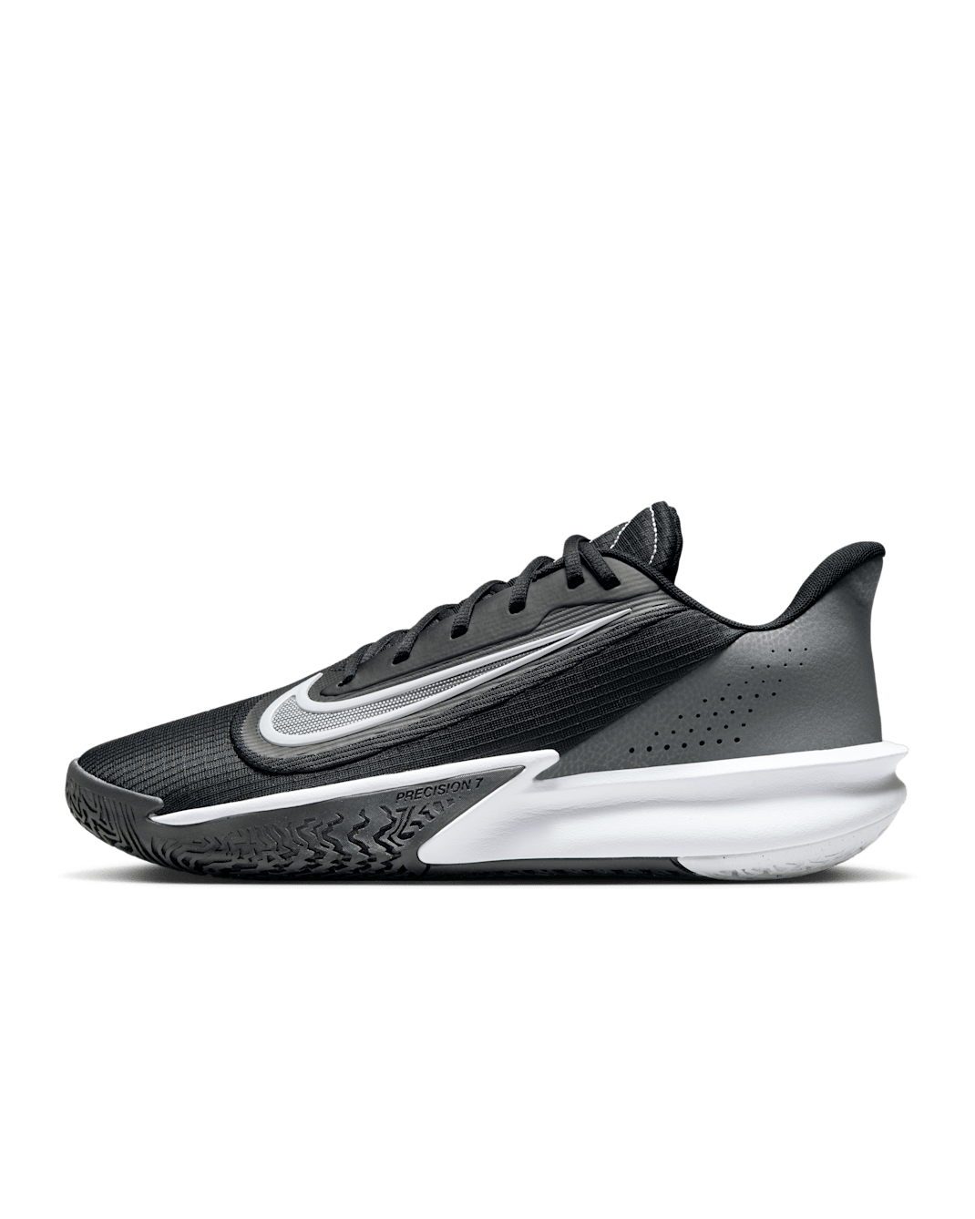 Nike Precision 7 Men's Basketball Shoes - Black/Iron Grey/Smoke Grey/White
