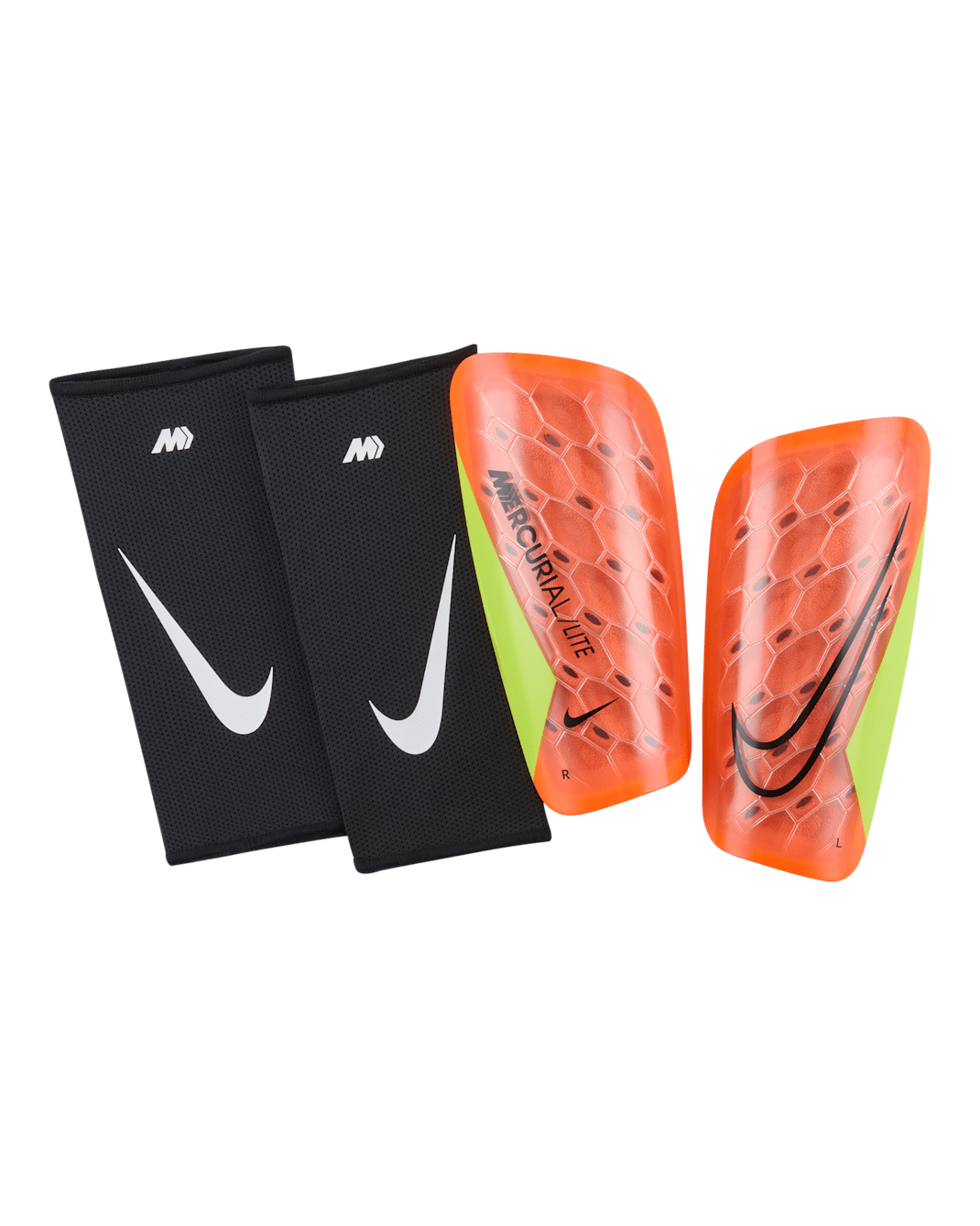 Nike Mercurial Lite Football Shinguards - Hyper Crimson/Volt/Black