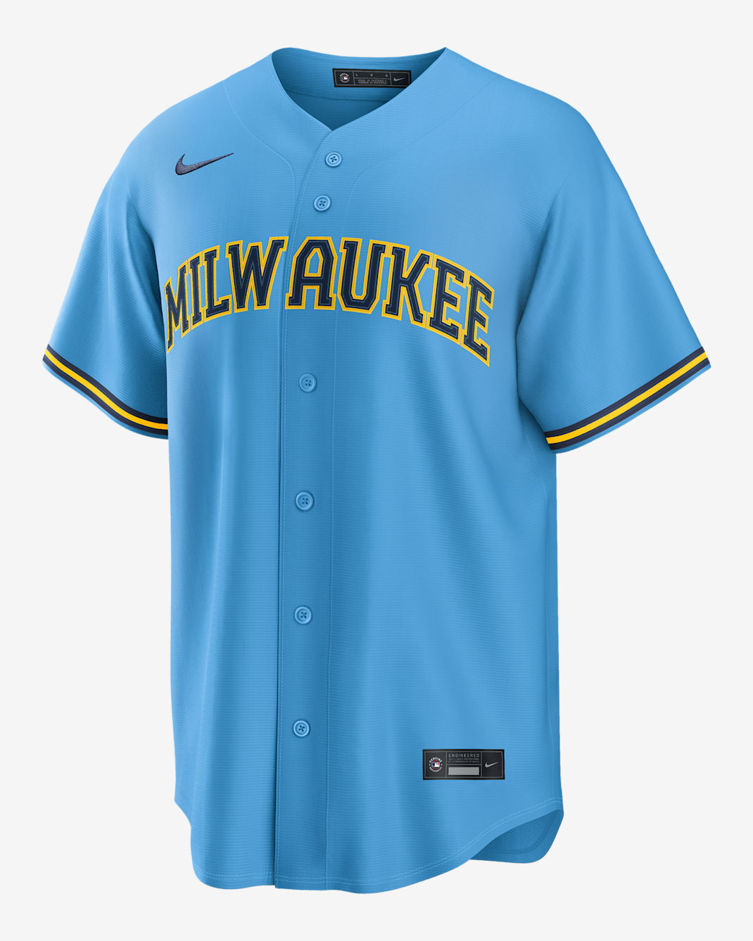Jackson Chourio Milwaukee Brewers Men's Nike MLB Replica Jersey - Light Blue