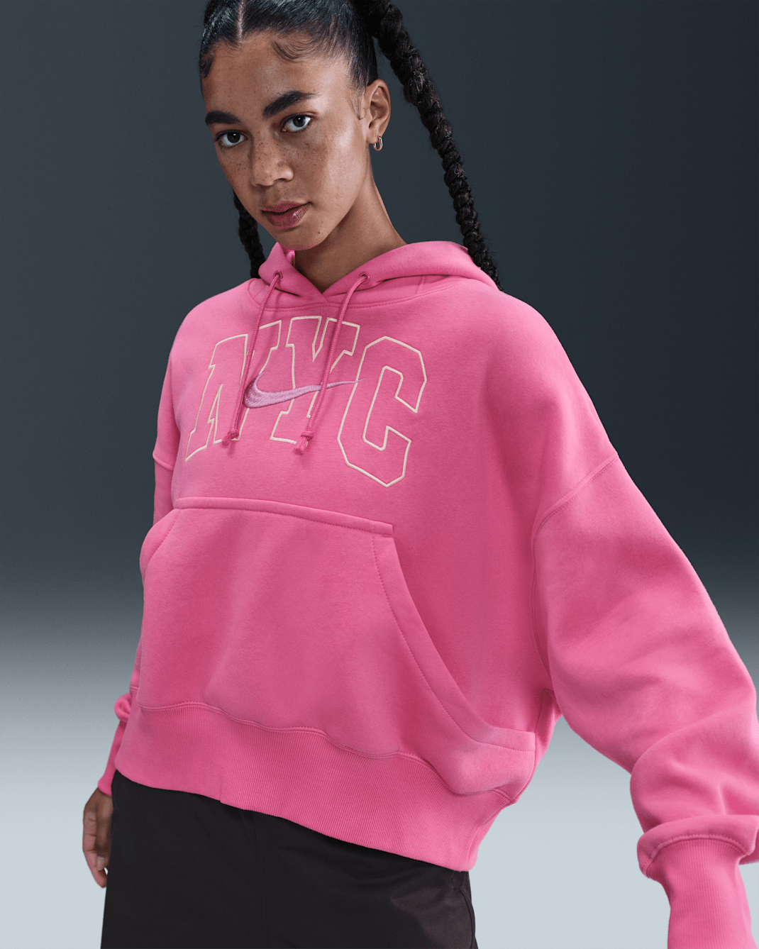 Nike Sportswear Phoenix Fleece Women's Over-Oversized Hoodie - Pinksicle/Cosmic Fuchsia/Washed Coral