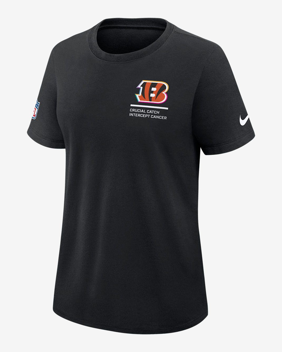 Playera Nike Dri-FIT de la NFL para mujer Cincinnati Bengals Crucial Catch - Negro