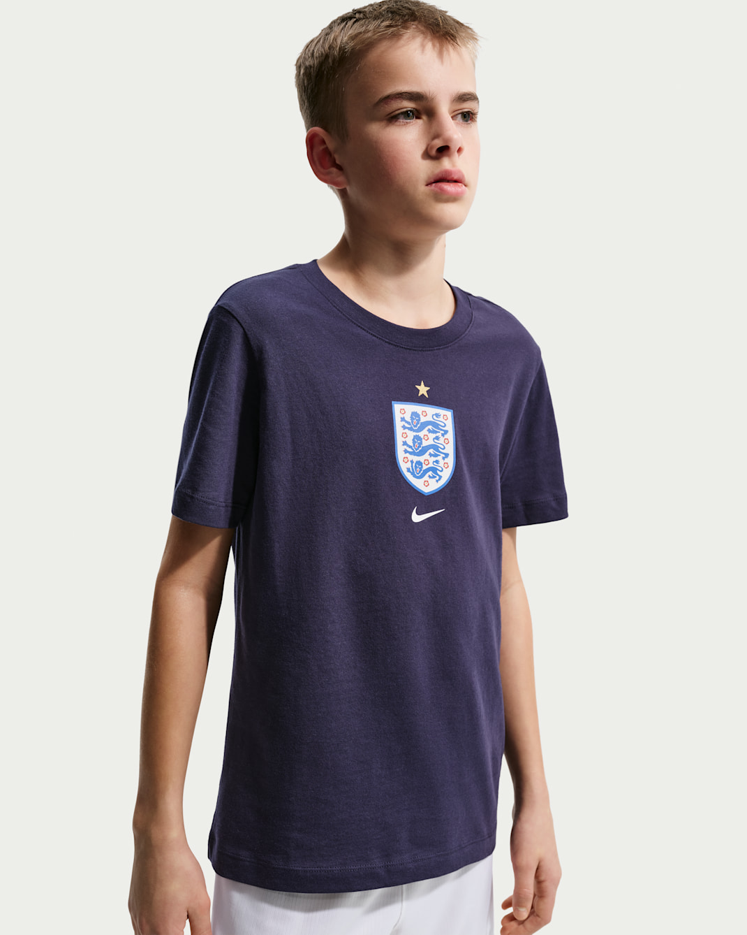 England Big Kids' Nike Soccer T-Shirt - Obsidian