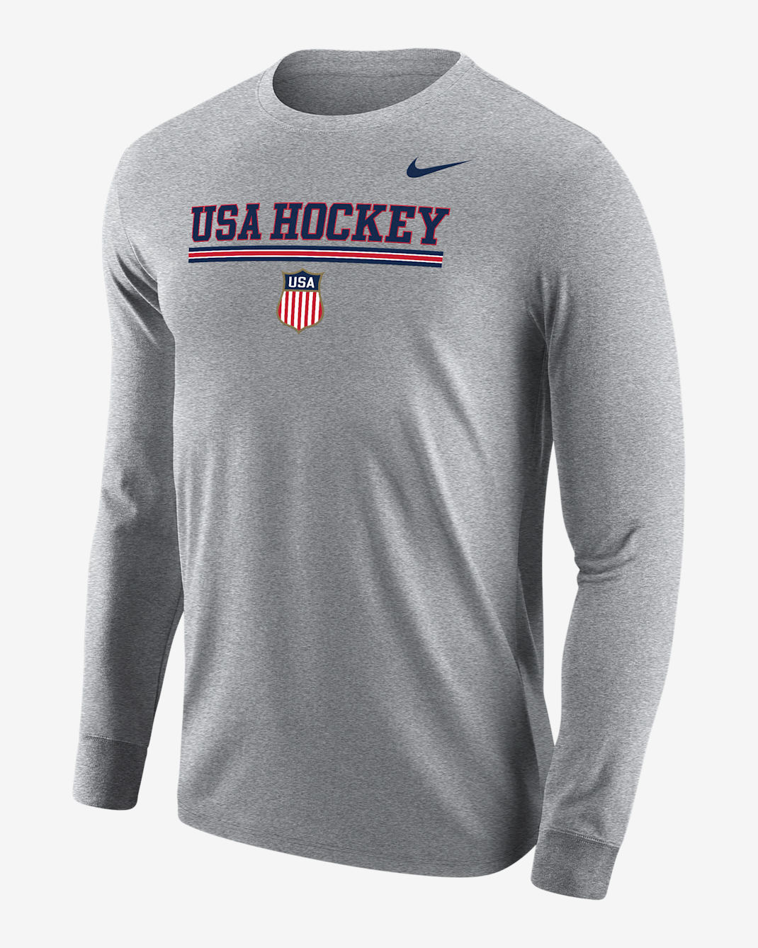 Nike Fanwear Men's Hockey Long-Sleeve T-Shirt - Dark Grey Heather