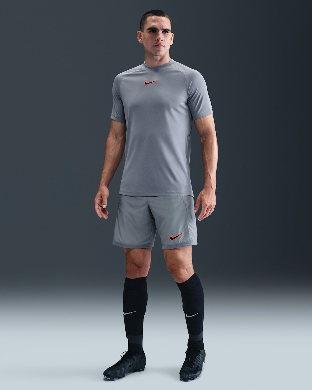 Nike Academy Men's Dri-FIT Football Shorts - Cool Grey/Cool Grey/Black/Black