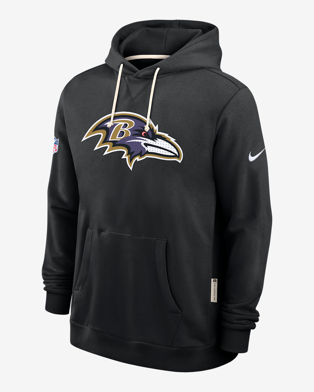Baltimore Ravens Initial Home Sideline Men's Nike Dri-FIT NFL Pullover Hoodie - Black