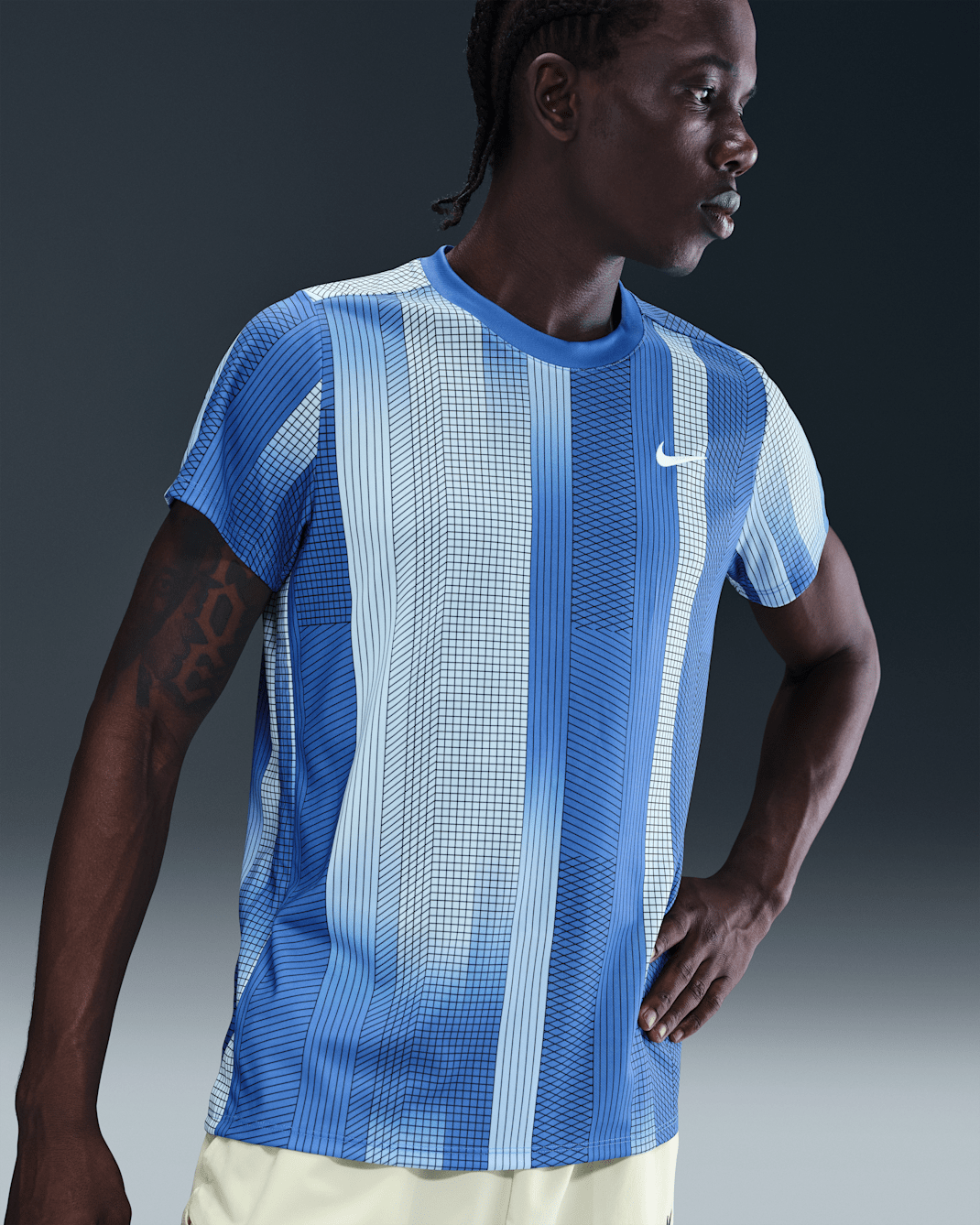 NikeCourt Victory Men's Dri-FIT Tennis Top - Comet Blue/White