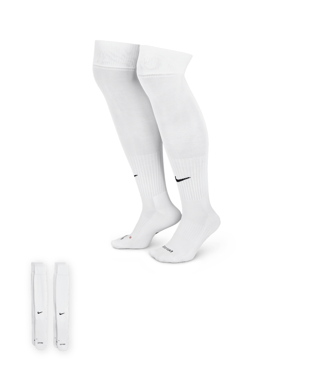 Nike Baseball/Softball Over-the-Calf Socks (2 Pairs) - White/Black