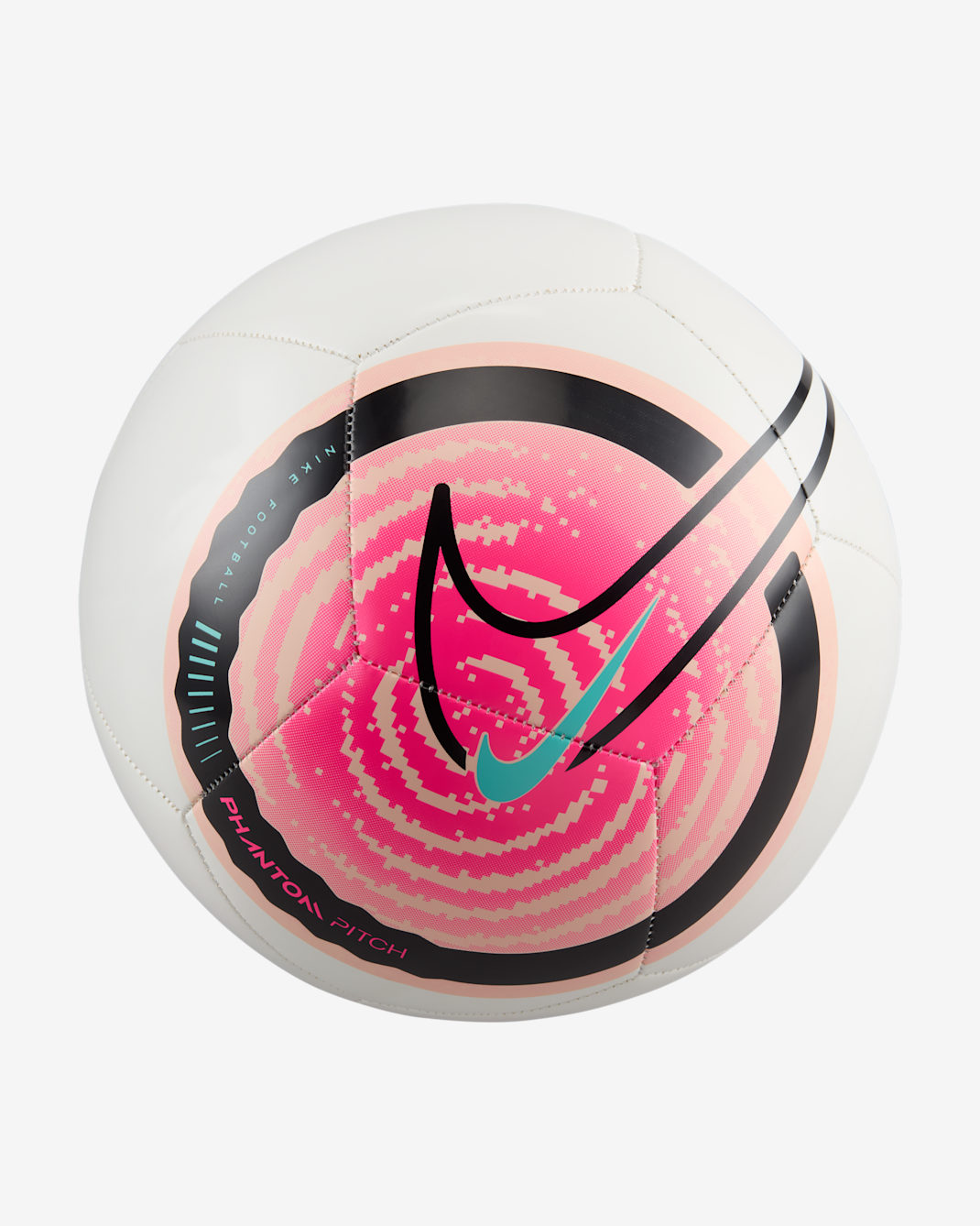 Balón de fútbol Nike Phantom - Blanco/Avalancha rosa/Tinte puesta de sol/Negro