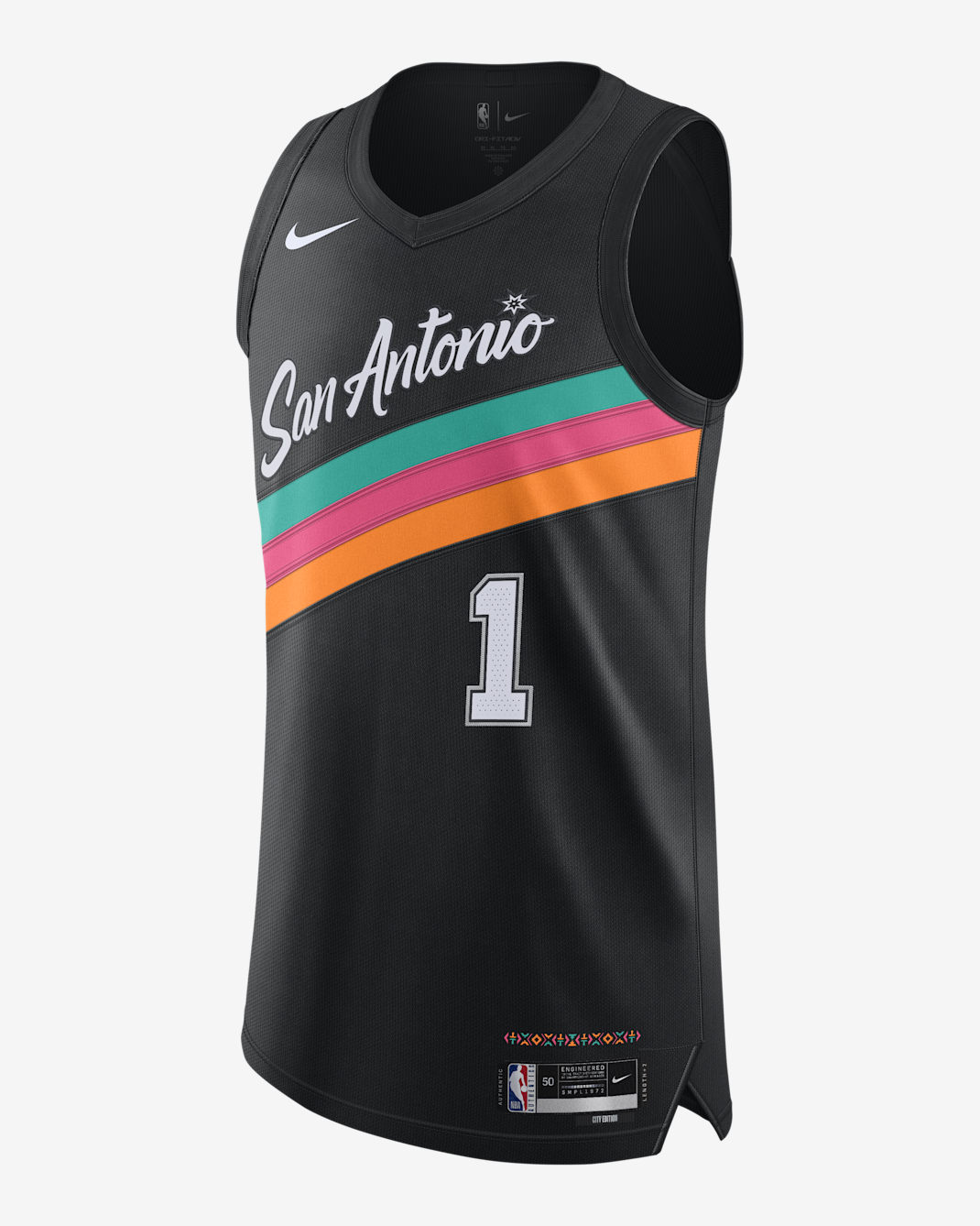 Jersey Nike Dri-FIT ADV de la NBA Authentic para hombre Victor Wembanyama San Antonio Spurs City Edition - Negro