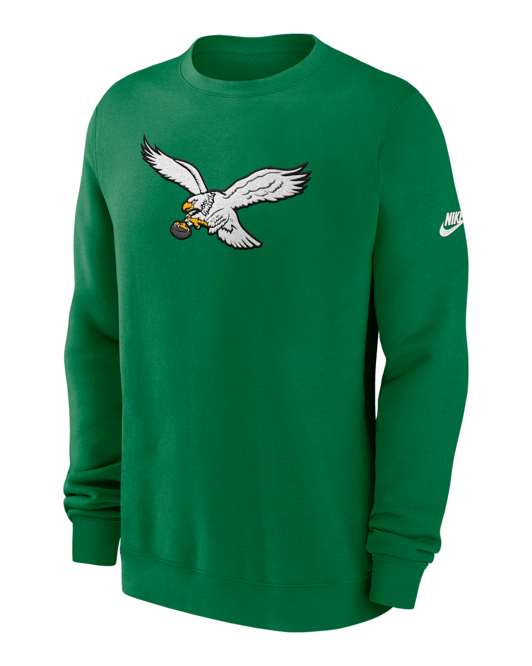 Philadelphia Eagles Swing Pass Rewind Club Men's Nike NFL Pullover Crew - Pine Green