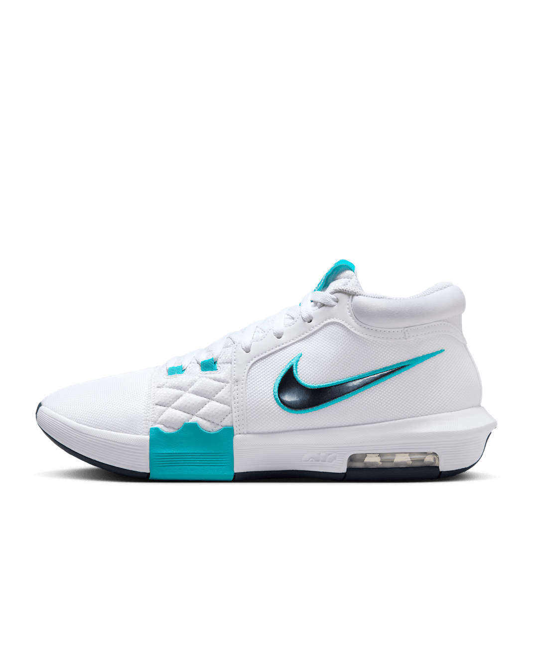 LeBron Witness VIII Basketball Shoes - White/Dusty Cactus/Obsidian