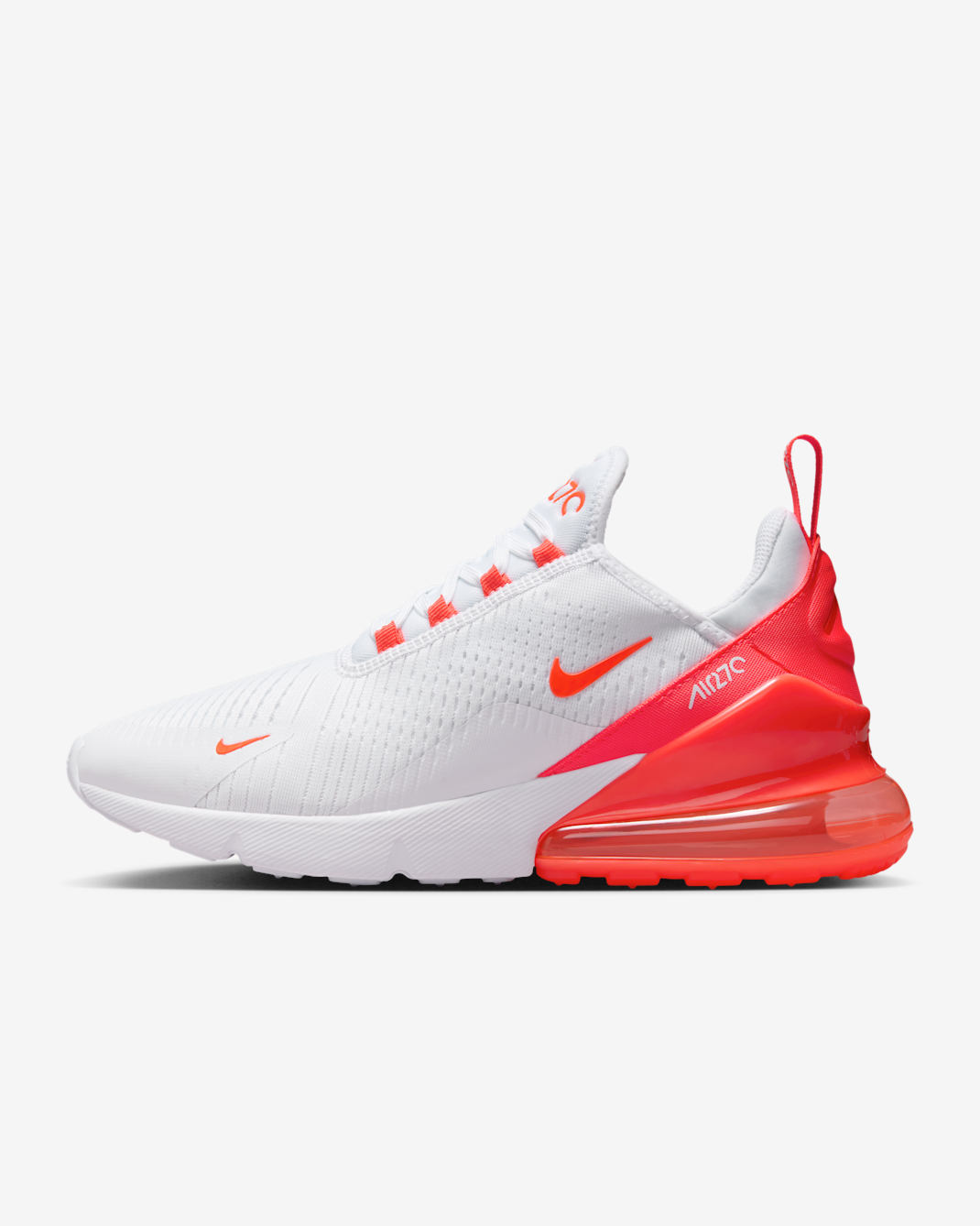 Tenis para mujer Nike Air Max 270 - Blanco/Blanco/Carmesí brillante