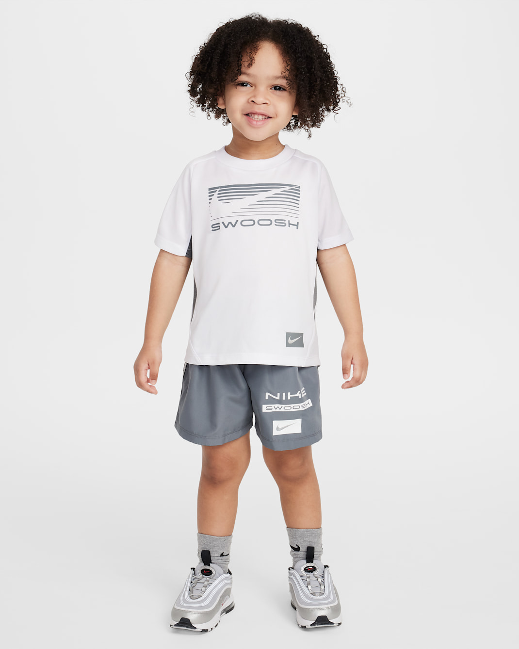 Nike Dri-FIT Toddler 2-Piece Multi Woven Shorts Set - Smoke Grey