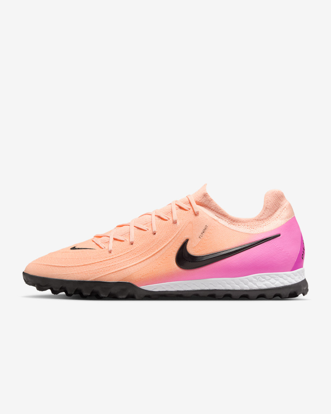 Tacos de fútbol para pasto sintético (turf) de corte low Nike Phantom GX 2 Pro - Tinte carmesí/Avalancha rosa/Negro