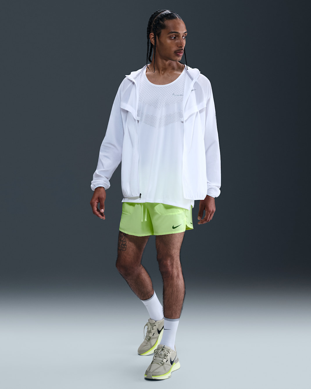 Nike Stride Men's Dri-FIT 5" 2-in-1 Running Shorts - Barely Volt/Barely Volt/Barely Volt