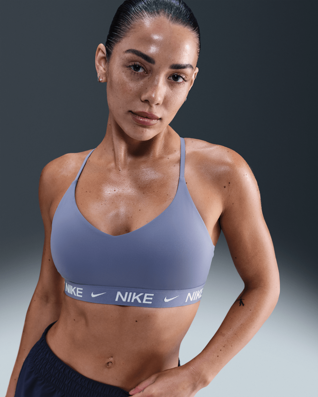Nike Indy Light-Support Women's Padded Adjustable Sports Bra - World Indigo