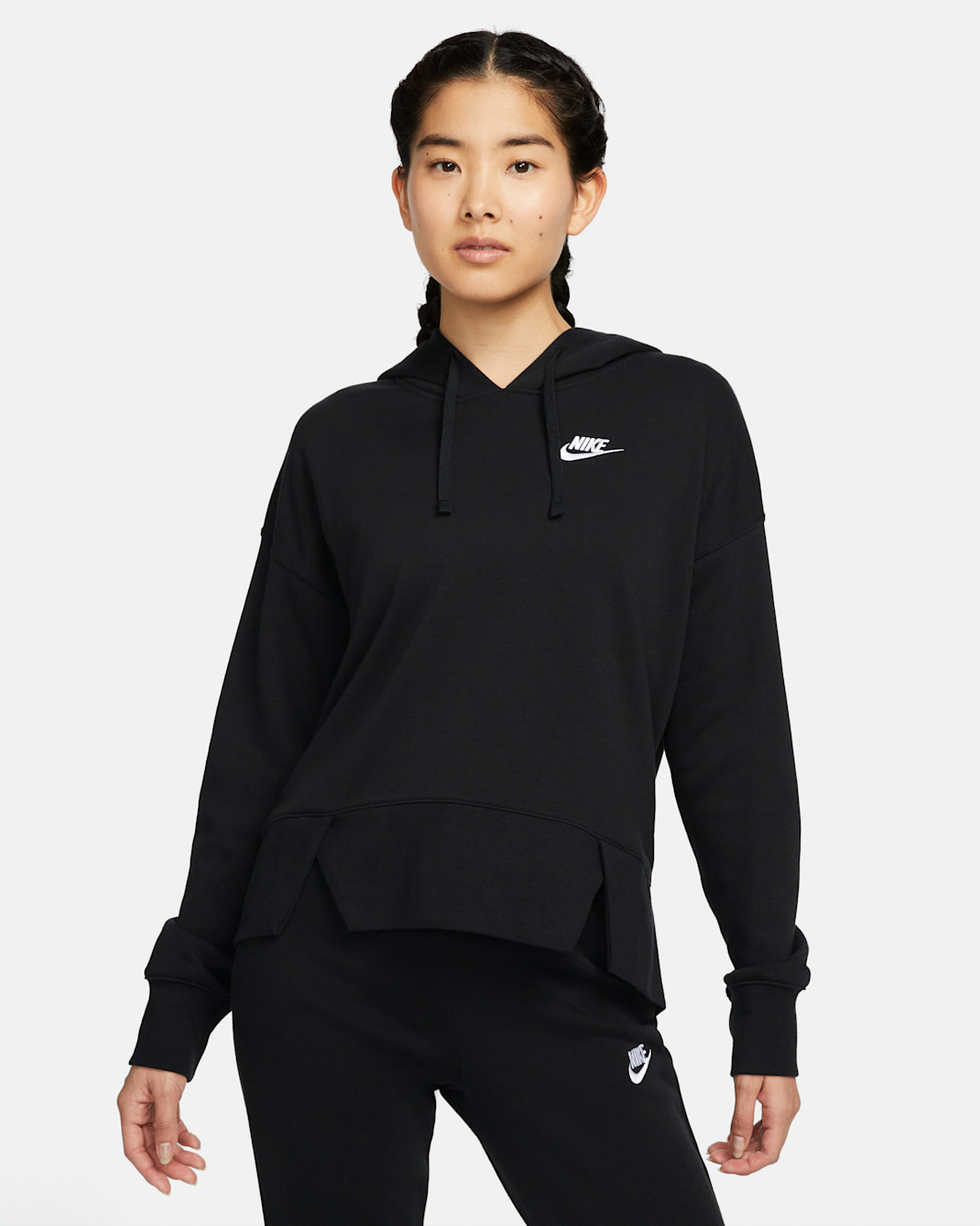 Nike Sportswear Club Fleece Women's Oversized Hoodie - Black/White