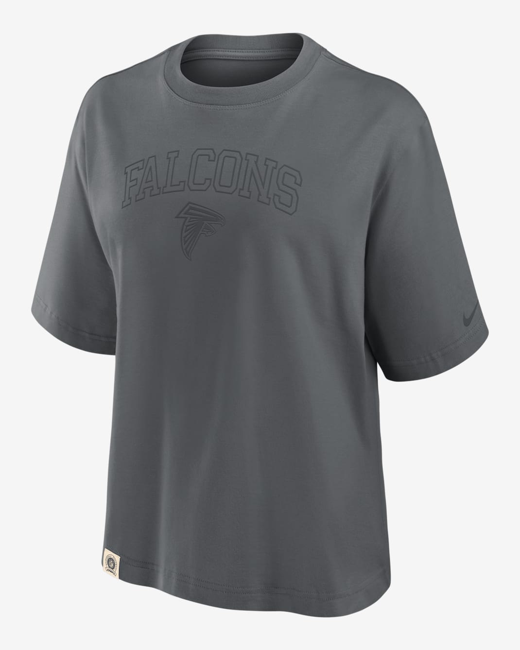 Atlanta Falcons Arch Boxy Women's Nike NFL T-Shirt - Iron Grey