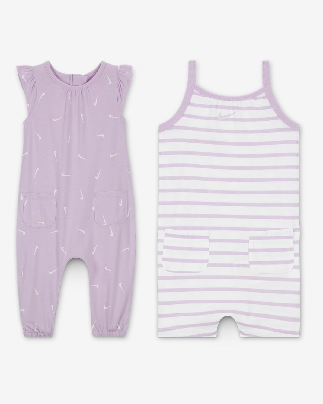 Nike Essentials Baby (0-9M) 2-Pack Romper Set - Doll