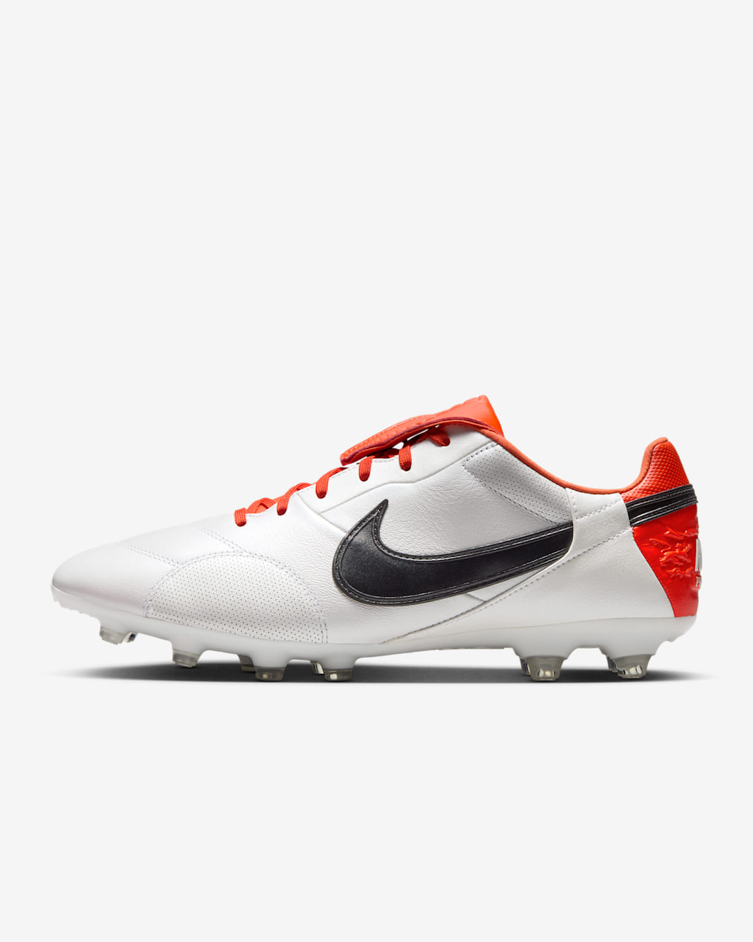 Tacos de fútbol para terreno firme de corte low Nike Premier 3 - Naranja team/Blanco/Negro