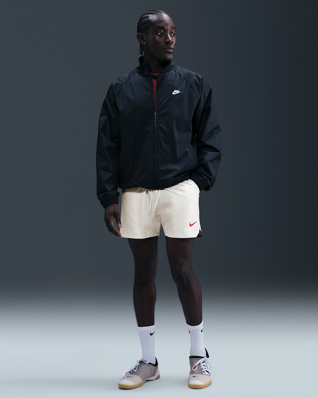 Short de foot Dri-FIT Nike Total 90 pour homme - Sail/Noir/Gym Red