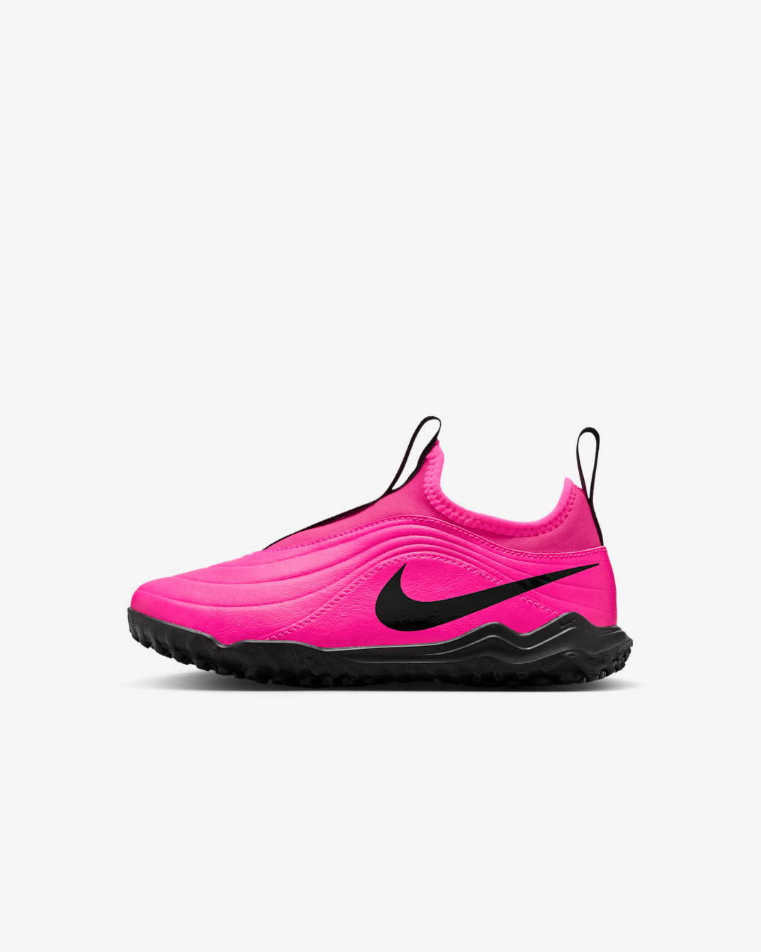 ナイキ ジュニア ティエンポ マエストロ フレックス リトルキッズ ターフ ハイカット サッカーシューズ - ピンクブラスト/ブラック