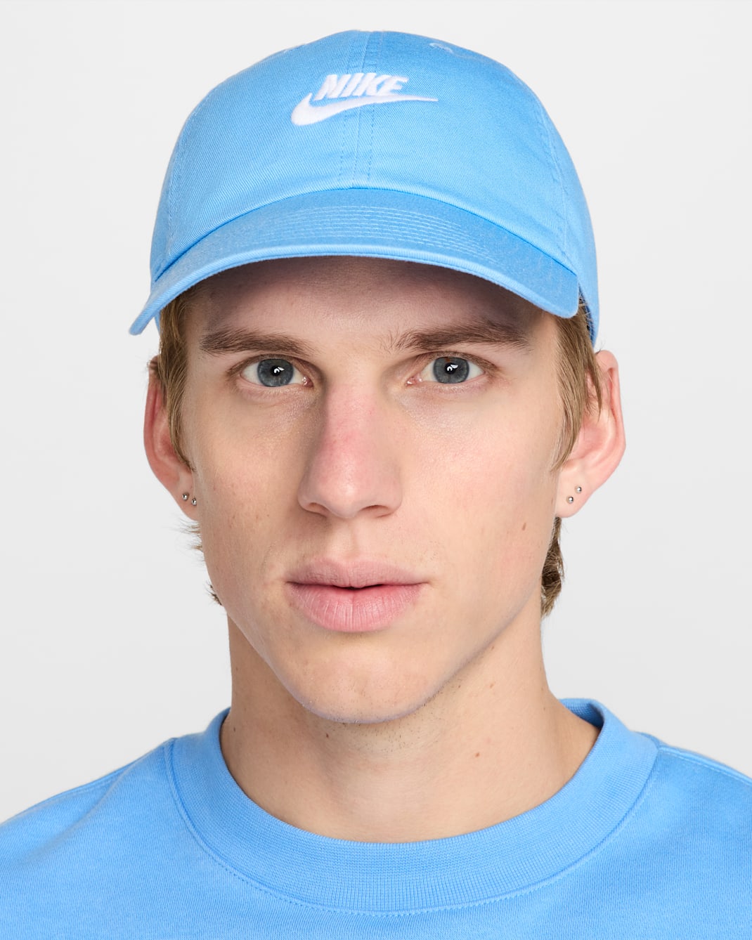 Nike Club Unstructured Futura Wash Cap - University Blue/White