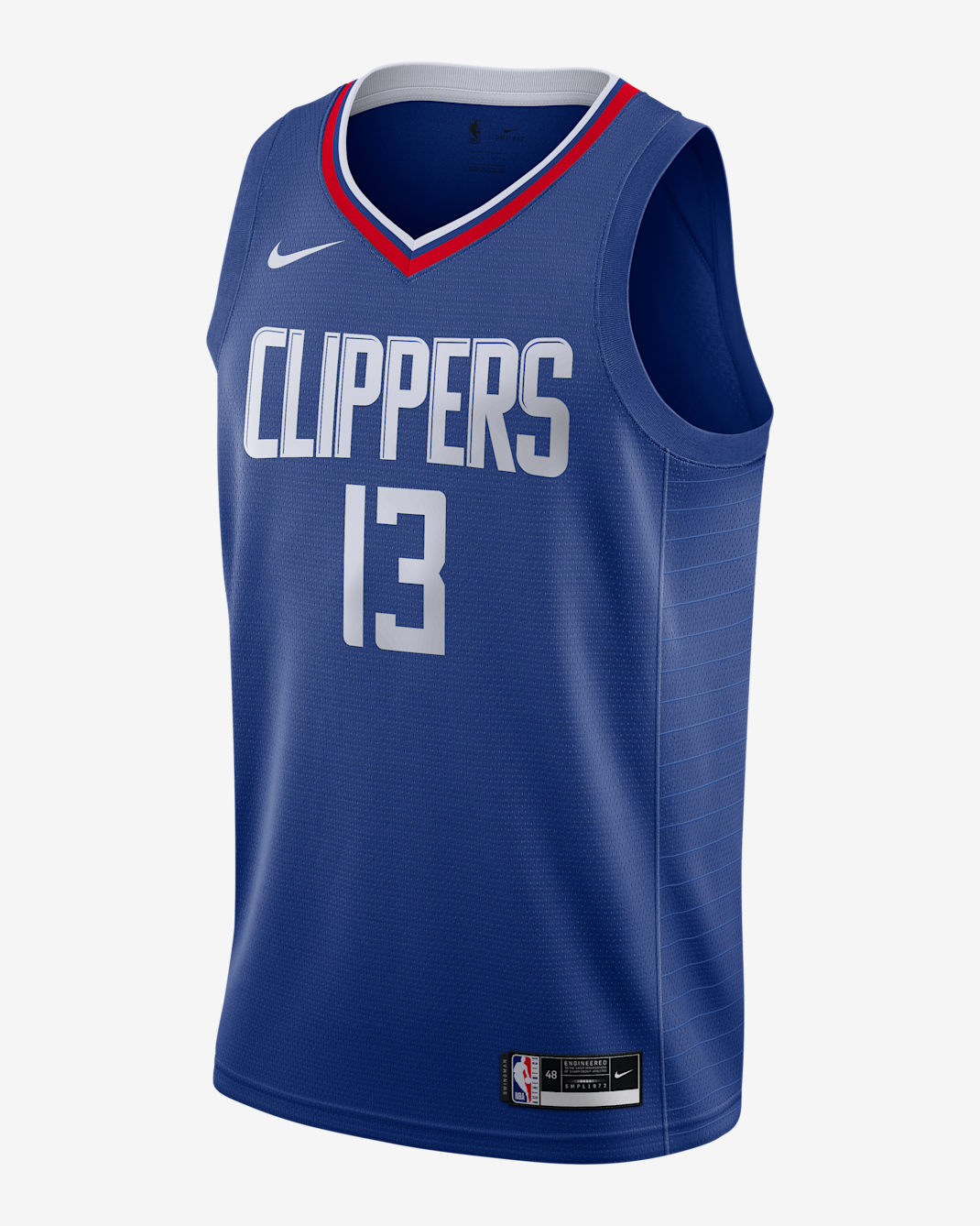 Paul George Clippers Icon Edition 2020 Nike NBA Swingman Jersey - Rush Blue/White/University Red