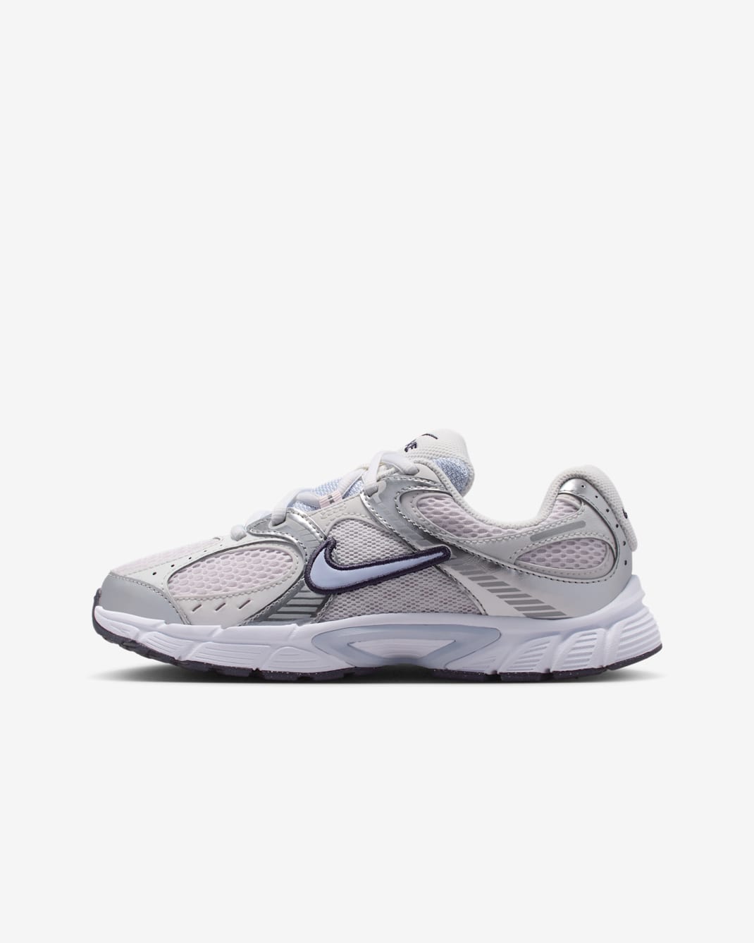 Tenis para niños grandes Nike V5 RNR - Violeta claro/Plata metalizado/Morado cueva/Fantasma