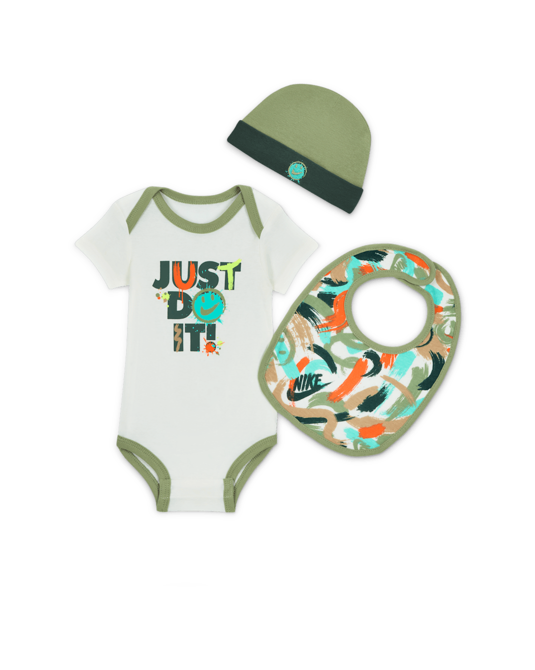 Nike Express Yourself Baby 3-Piece Bodysuit Set - Sail
