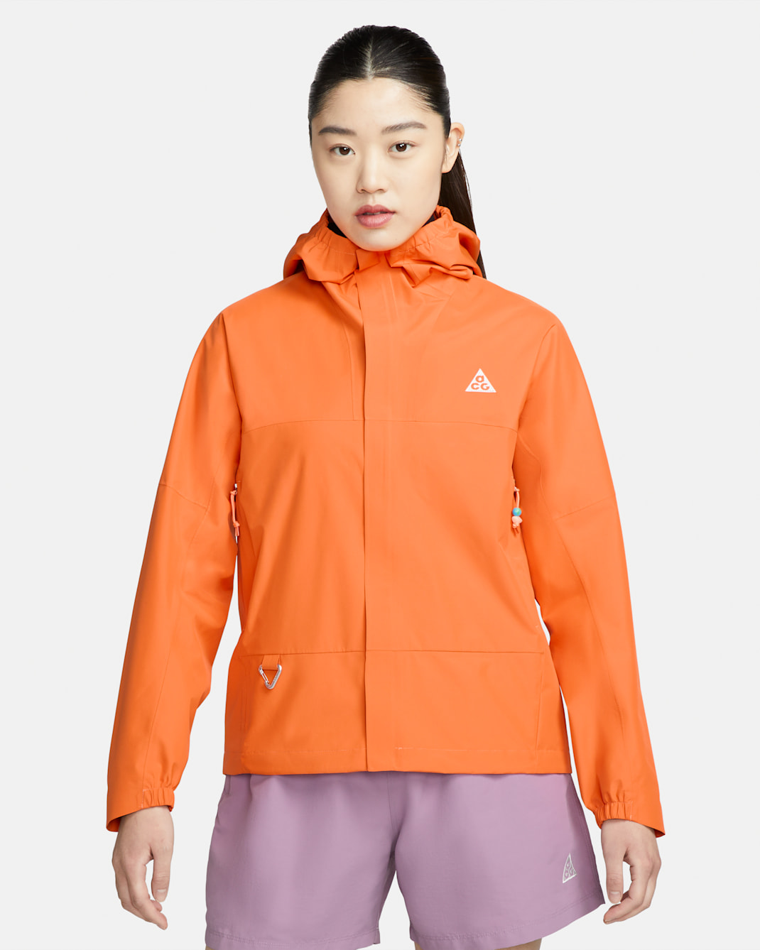 Nike ACG 'Cascade Rain' Women's Storm-FIT Water-Resistant Lightweight Jacket - Bright Mandarin/Summit White