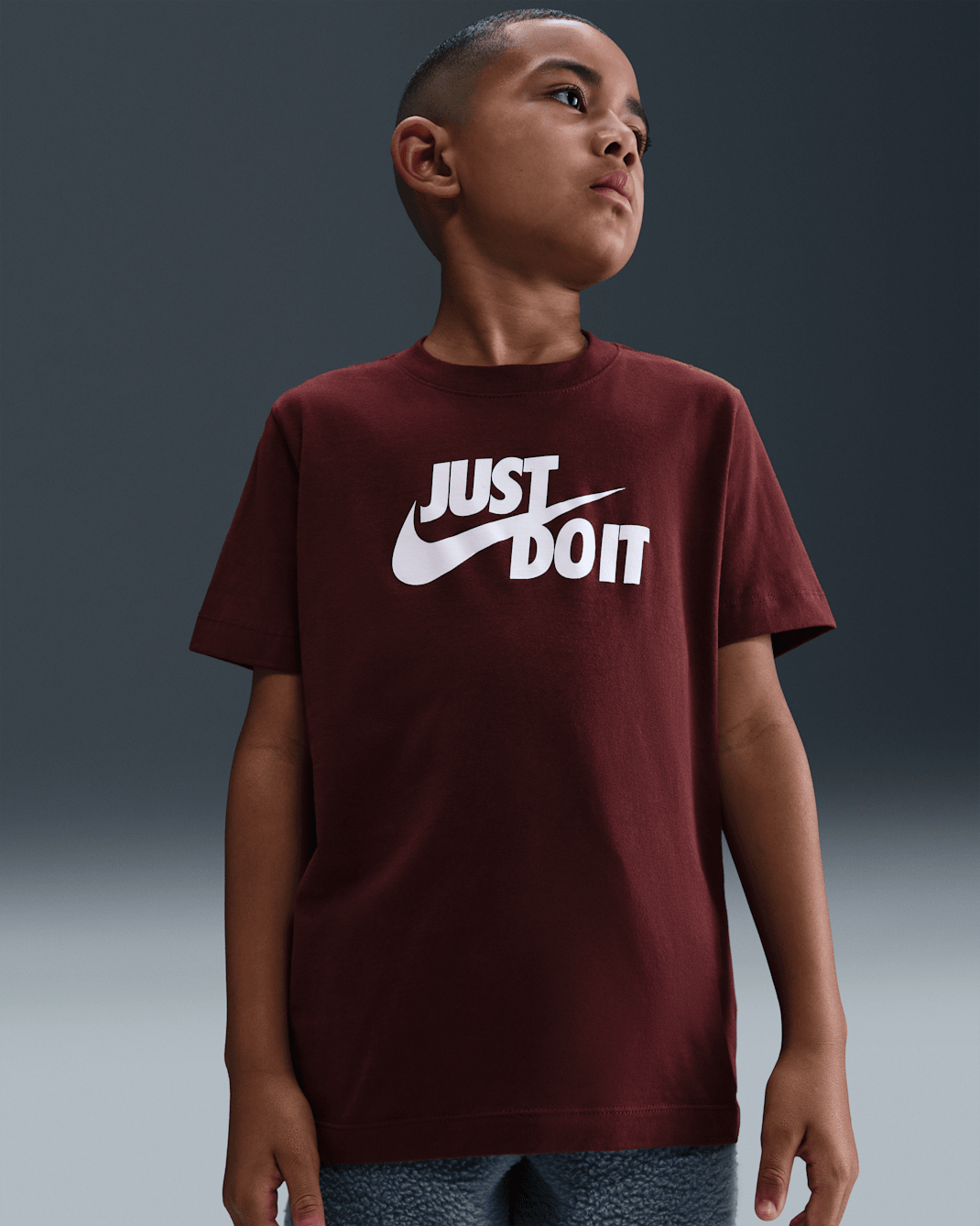 Playera para niños talla grande Nike Sportswear - Rojo team oscuro