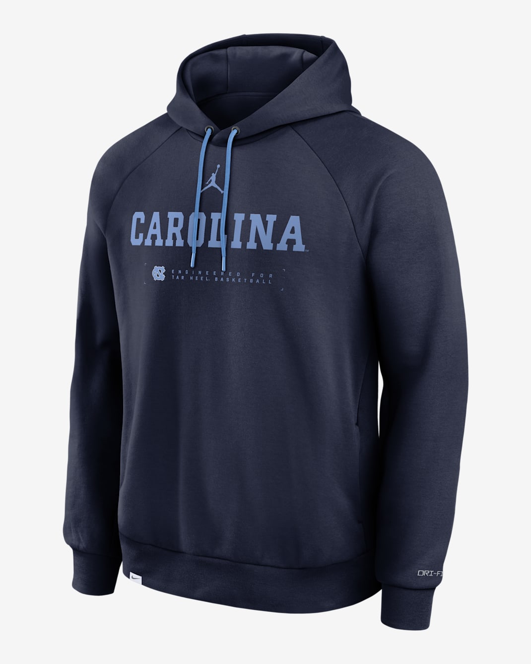 North Carolina Courtside Basketball Practice Men's Jordan Brand Dri-FIT Pullover Hoodie - College Navy