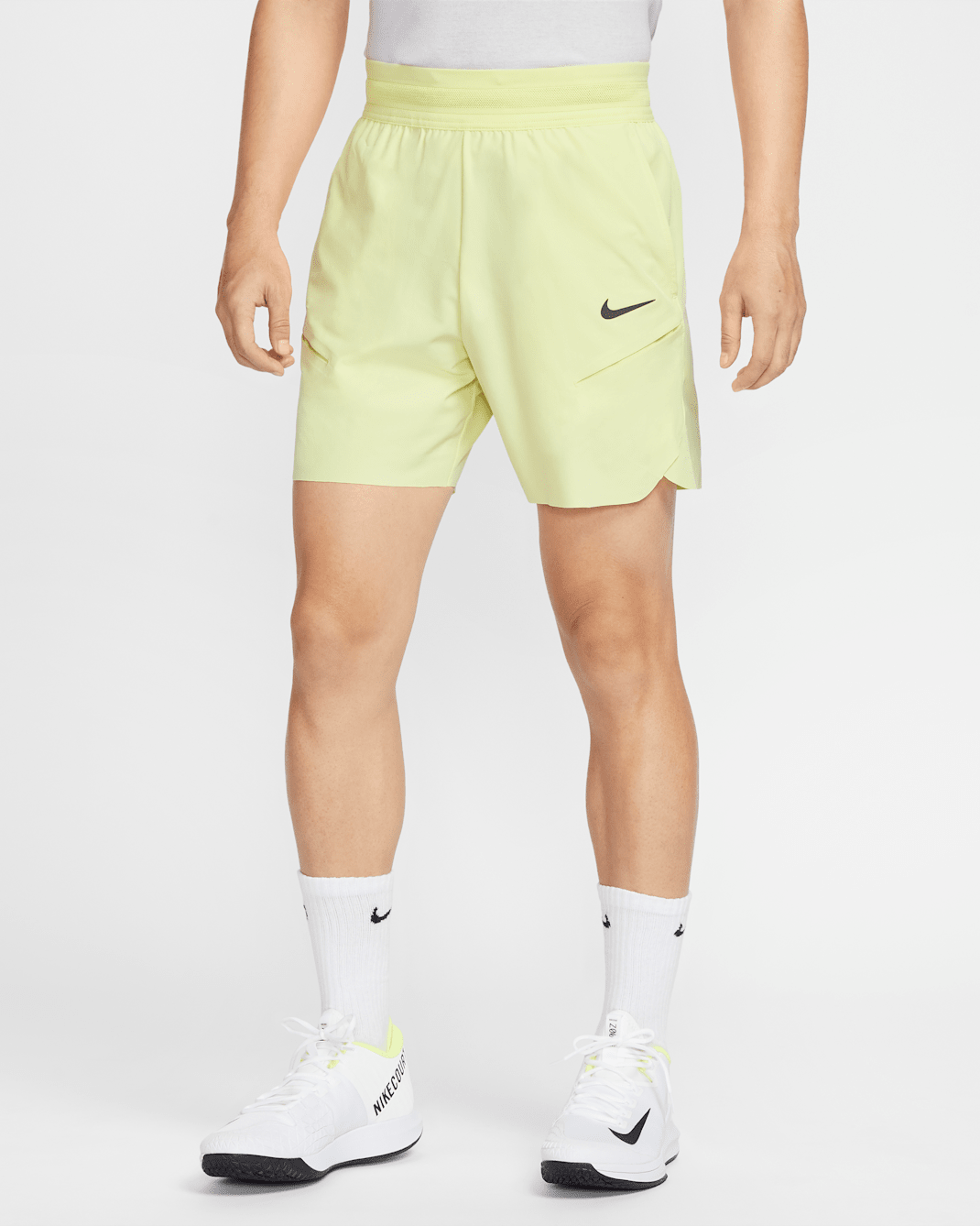 NikeCourt Slam Men's Dri-FIT Tennis Shorts - Luminous Green/Medium Ash